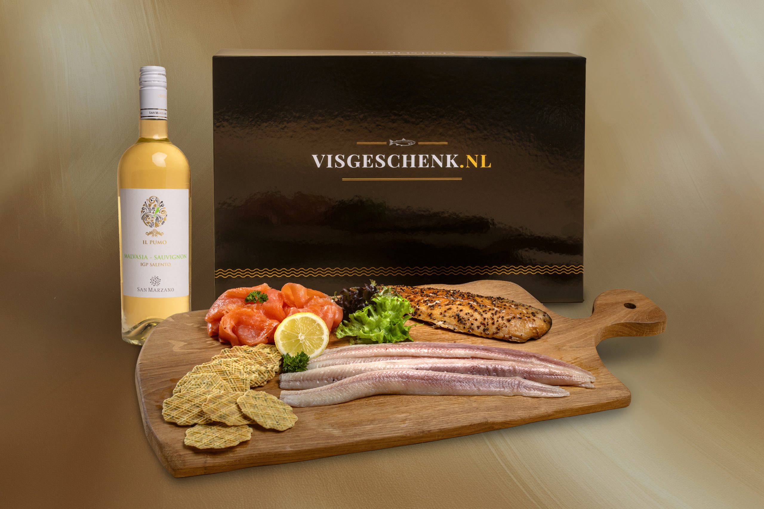 Visgeschenk de Luxe & Sauvignon-Malvasia