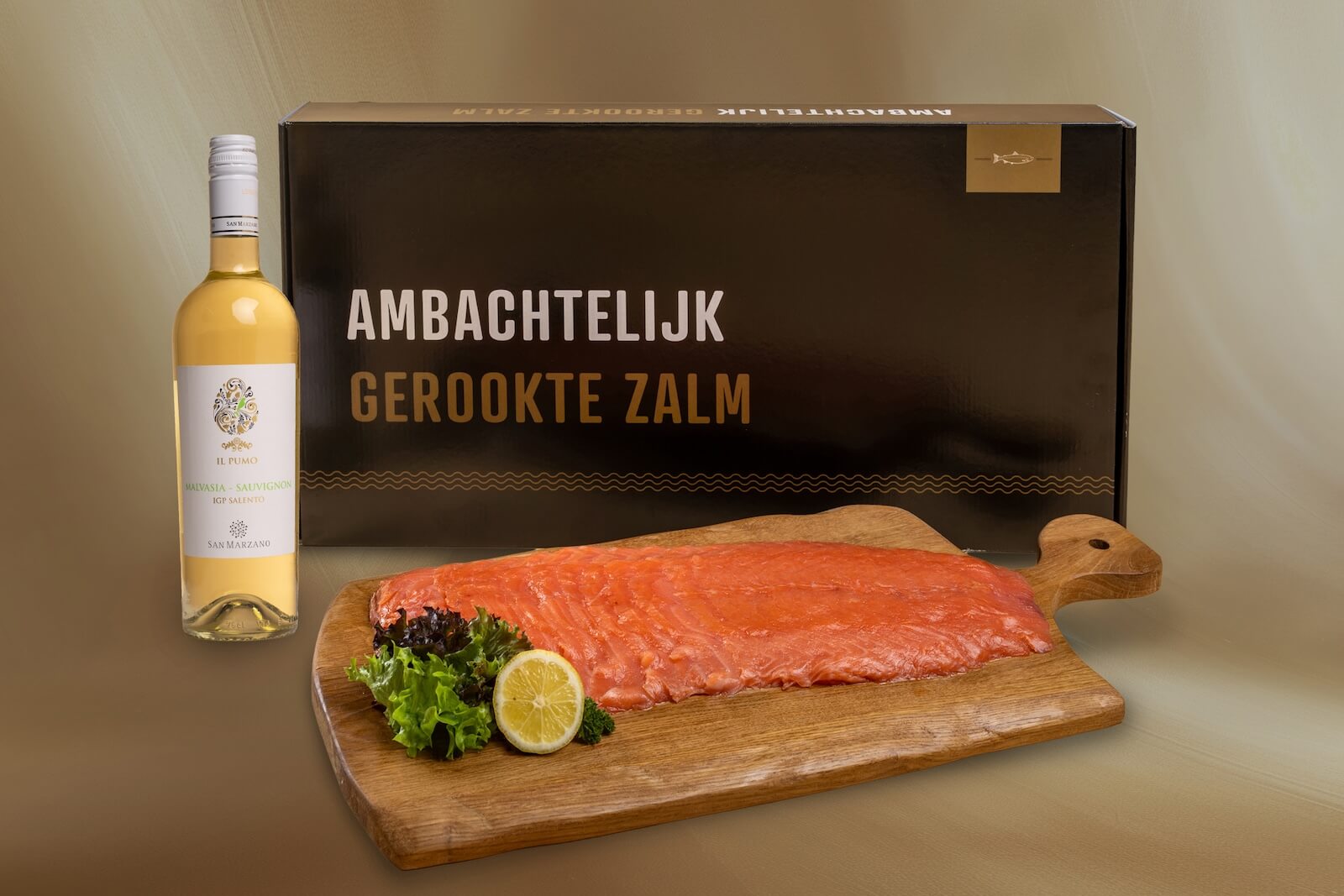 Koud gerookte zalm & Sauvignon-Malvasia